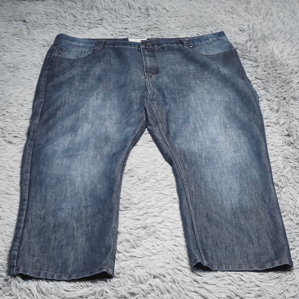 Alexander Julian Denim Jeans Mens Size 48x25 Hemmed Blue Big Tall‎ Straight Leg